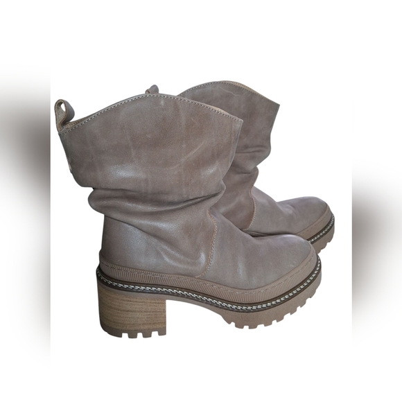 Free People Mel Slouch Boot Hazelnut Leather Size 8 New With Box Boho - Picture 2 of 11